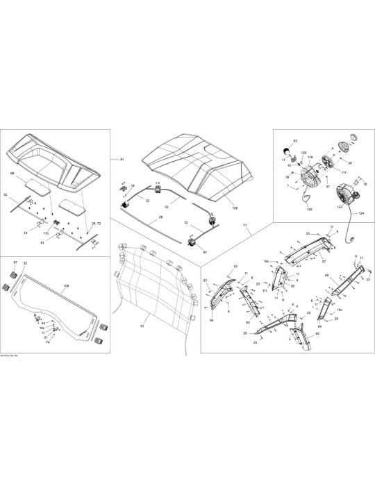 REAR NET WIND DEFLECTOR ASS Y – 715001193