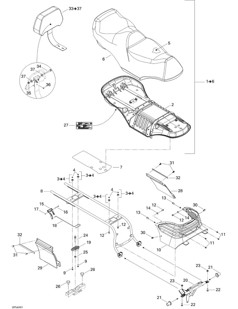 PIVOT DE SIEGE *SEAT PIVOT – 708000177