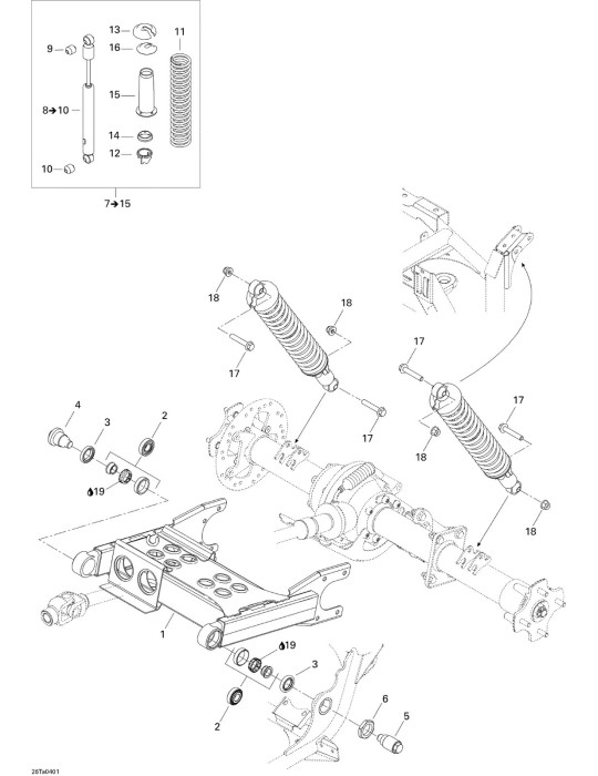 AMORTISSEUR AR.*SHOCK-REAR – 706000235