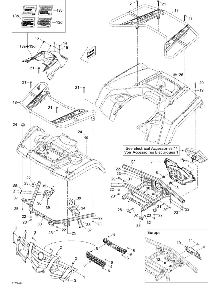 FRONT FASCIA, BLACK – 705003198