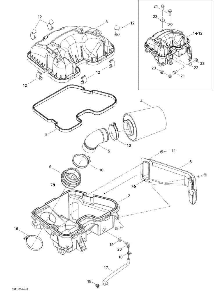 INTAKE SILENCER BASE – 707800173