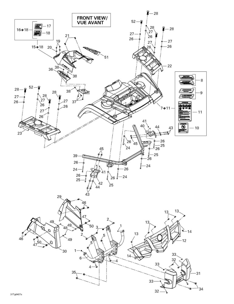 LH FRONT LUGGAGE RACK – 705000436