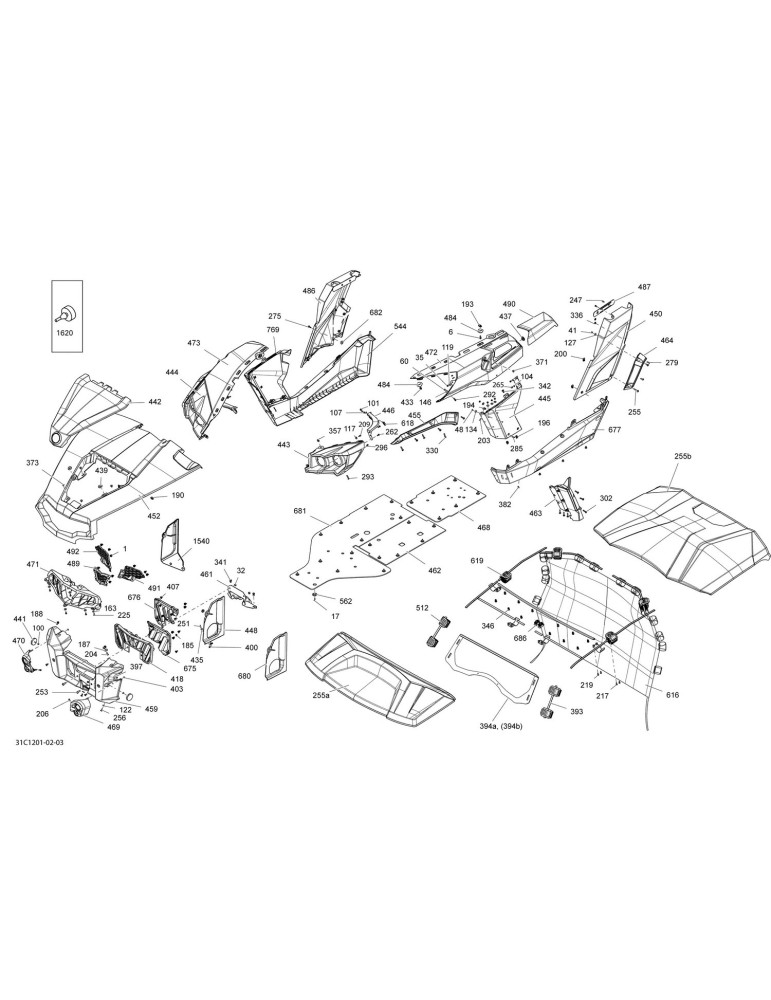 LH SKID PLATE – 705003513 / 705007883
