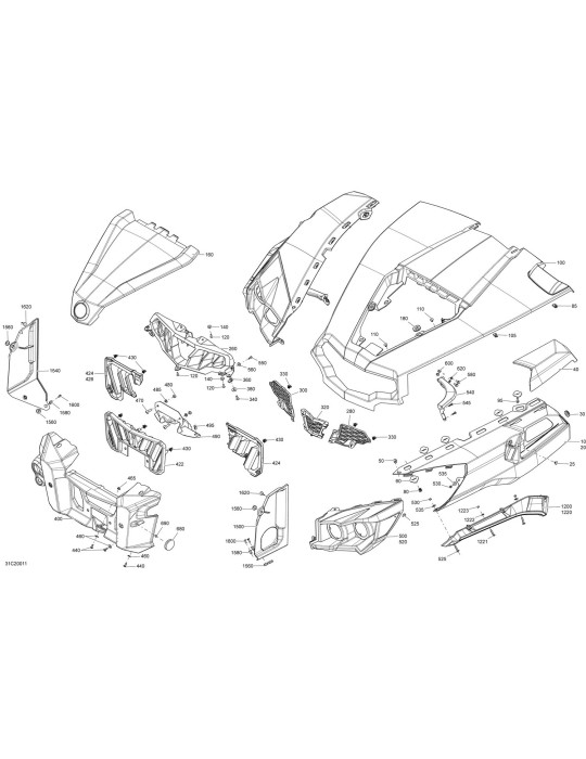 RH LOWER REAR FACIA PROTECTOR – 705004820