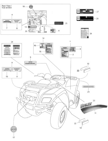 WARNING LABEL, REAR LOAD – 704900407