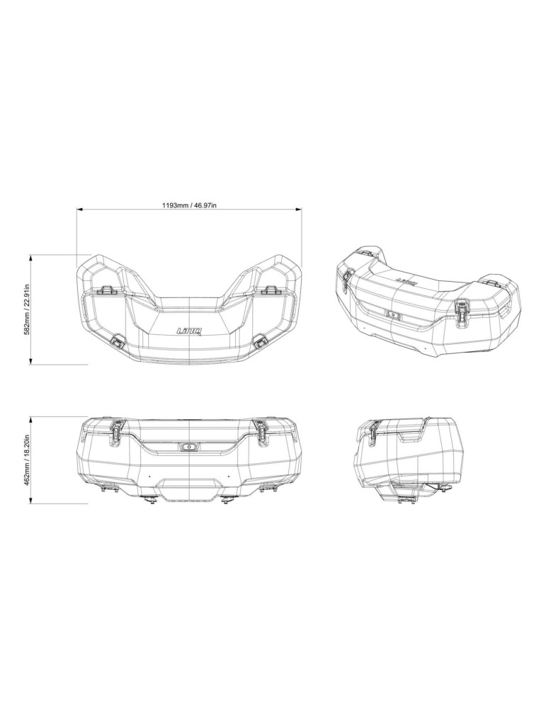 BOX_STORAGE REAR KIT LINQ – Can-Am Outlander LinQ 30 US Gal (139 L) Trunk Box – 715009472