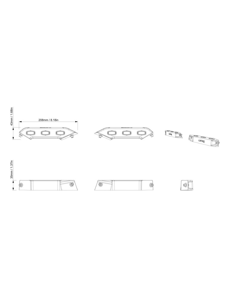 RAIL LAT KIT LINQ LITE – Can-Am Outlander LinQ Lite Multi Holder (Front Fenders) – 715009474