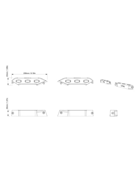 RAIL LAT KIT LINQ LITE – Can-Am Outlander LinQ Lite Multi Holder (Front Fenders) – 715009474