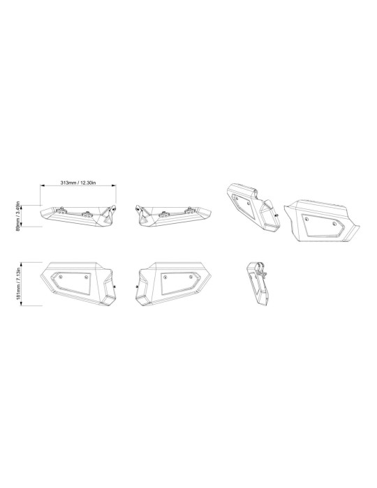 PLATE_SKID LWR F KIT – Can-Am Outlander Extreme Front Bumper Plates – 715009293