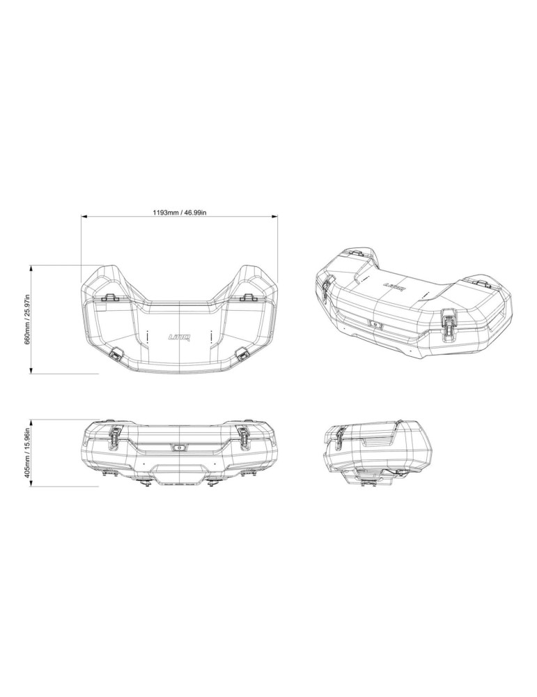 BOX_STORAGE REAR KIT LINQ – Can-Am Outlander LinQ 31 US Gal (145 L) Trunk Box – 715009471