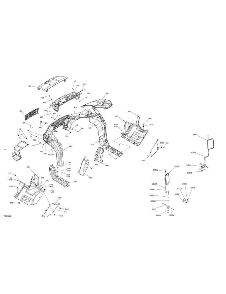 RH MIRROR SUPPORT – 705012152