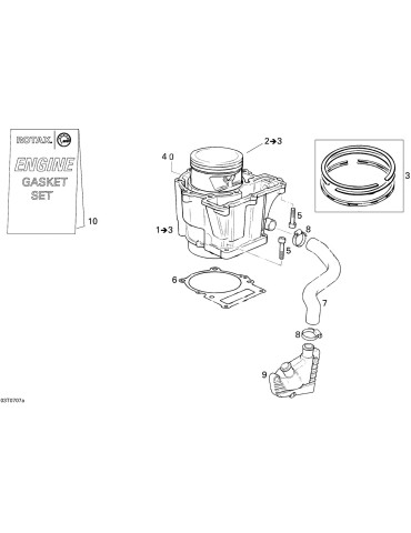 CYLINDER WITH PISTON ASS Y – 420223906