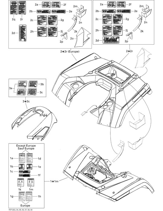 REAR FENDER KIT, ORBITAL BLUE – 715001241