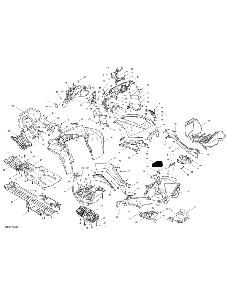 REAR FENDER KIT, YELLOW – 715001885