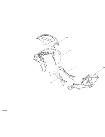 FRONT  FENDER ASSEMBLY SUNBURST YELLOW – 715006784