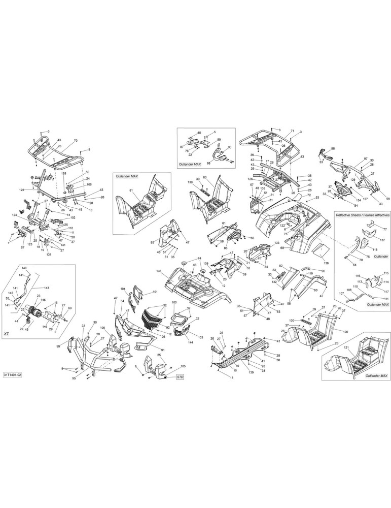 RED REAR FENDER KIT – 715002335