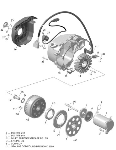 MAGNETO FLYWHEEL W TRIGGER WHEEL ASS Y – 420685647