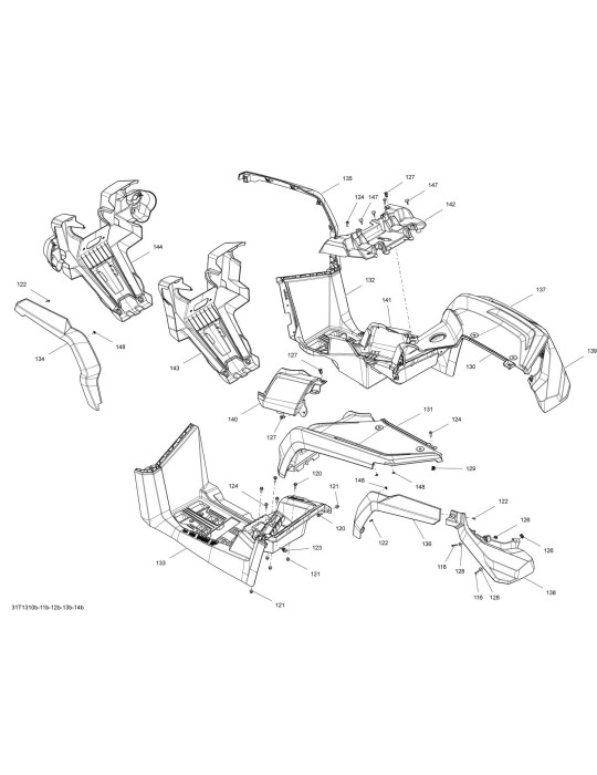 RH REAR FENDER KIT, WHITE – 715001840