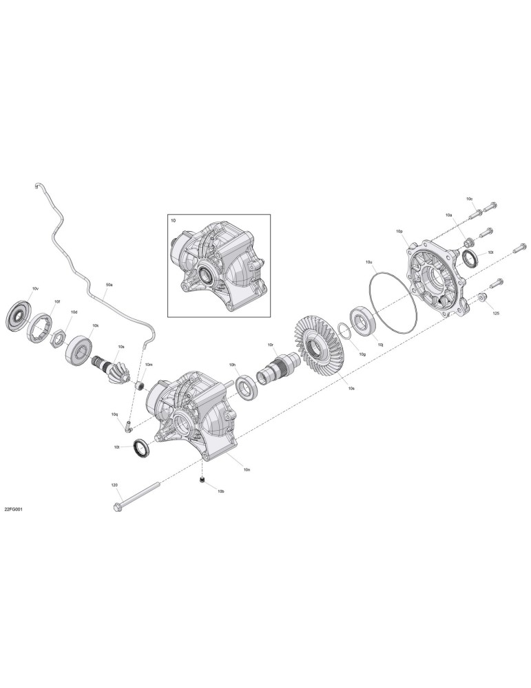SUB ASSEMBLY, BEVEL GEAR SET 10T-36T – 715500451