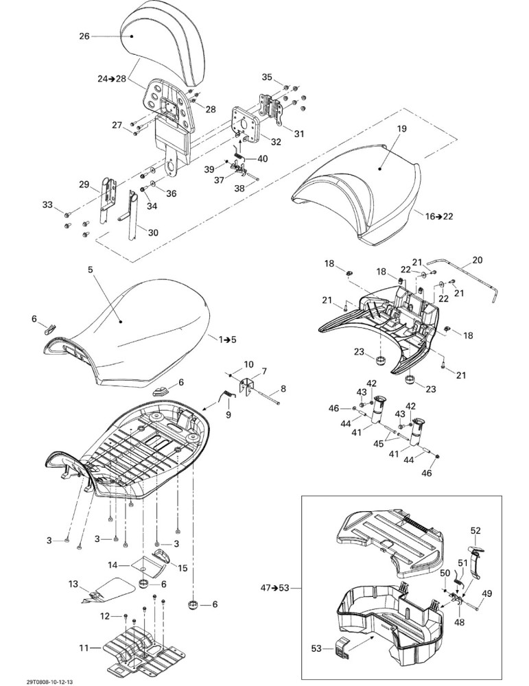 REAR SEAT ASS Y – 708000498
