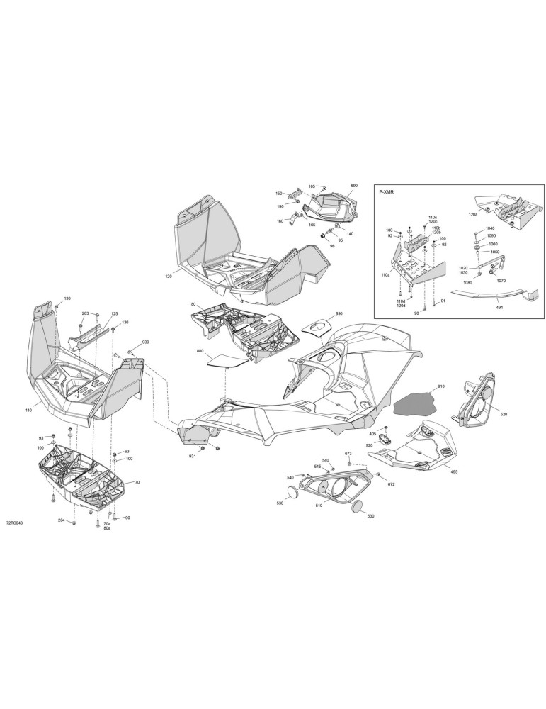 FOOTREST LH B-160-SB – 705016588