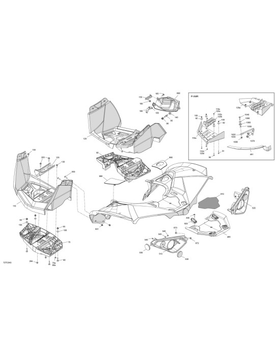 FOOTREST LH B-160-SB – 705016588