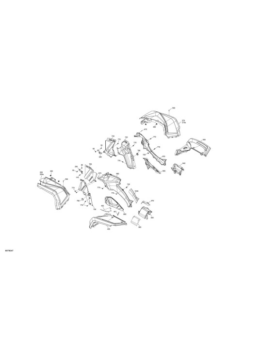 CAN-AM RED LH FRONT FENDER ASS Y – 715004584