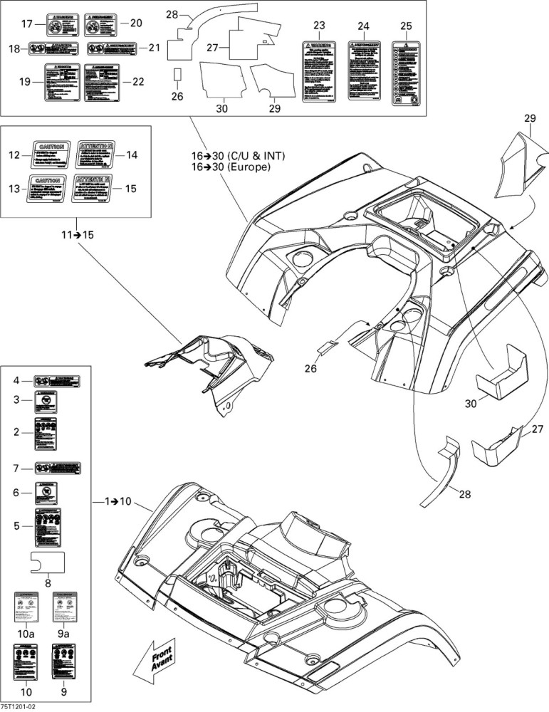 REAR FENDER KIT, BLACK – 715001433