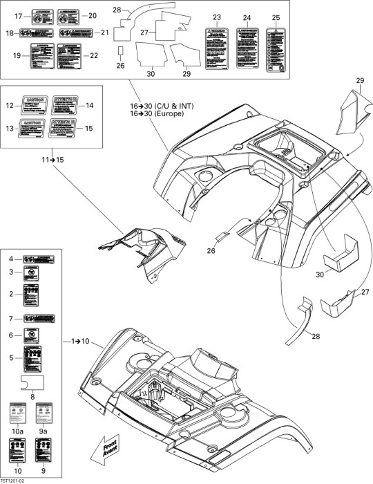 REAR FENDER KIT, BLACK – 715001433