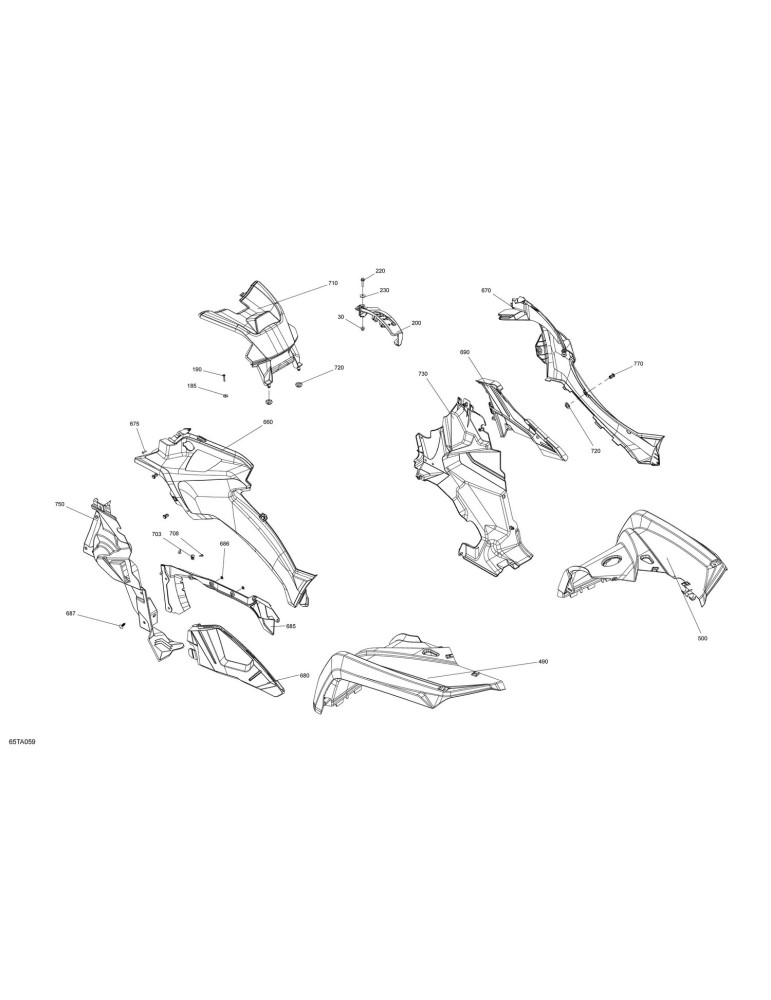 GRANIT GRAY LH REAR FENDER KIT – 715007045